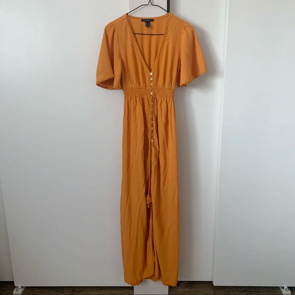 🏝 beachy tangerine forever 21 maxi dress 🏝